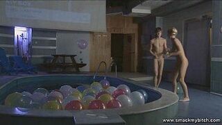 Sex on a pool table porn video