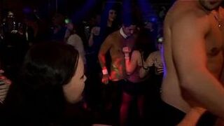 Group-sex wild patty at night club porn video